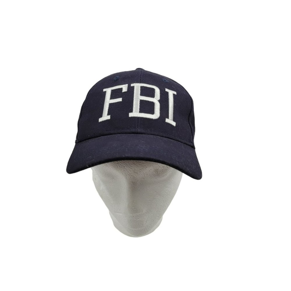 FBI Hat Cap By Business Innovations Blue White Adjustable Unisex Adult Size
